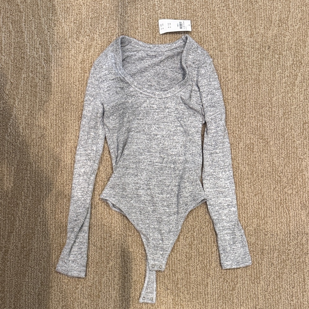 Gray Long Sleeve Bodysuit